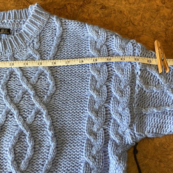 Light Blue Cableknit Sweater - Picture 6 of 10